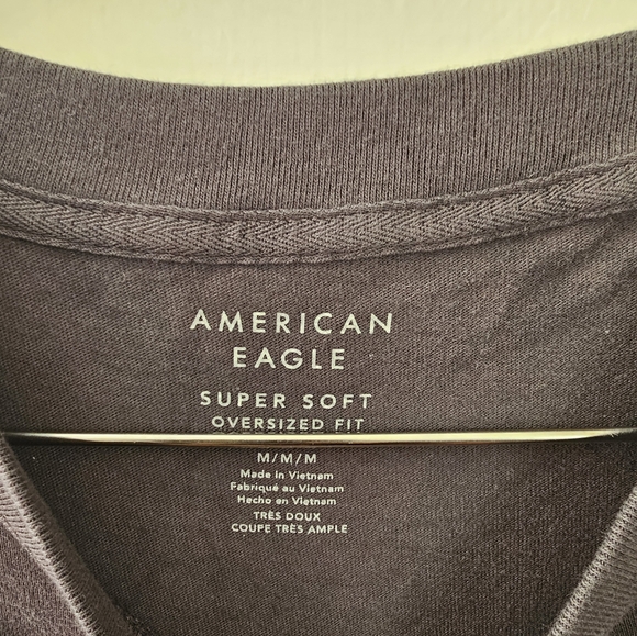 American Eagle Black Super Soft Oversized Fit T-Shirt - Medium - Picture 4 of 8